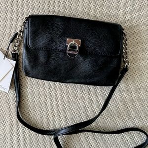 Black leather Calvin Klein small purse/clutch